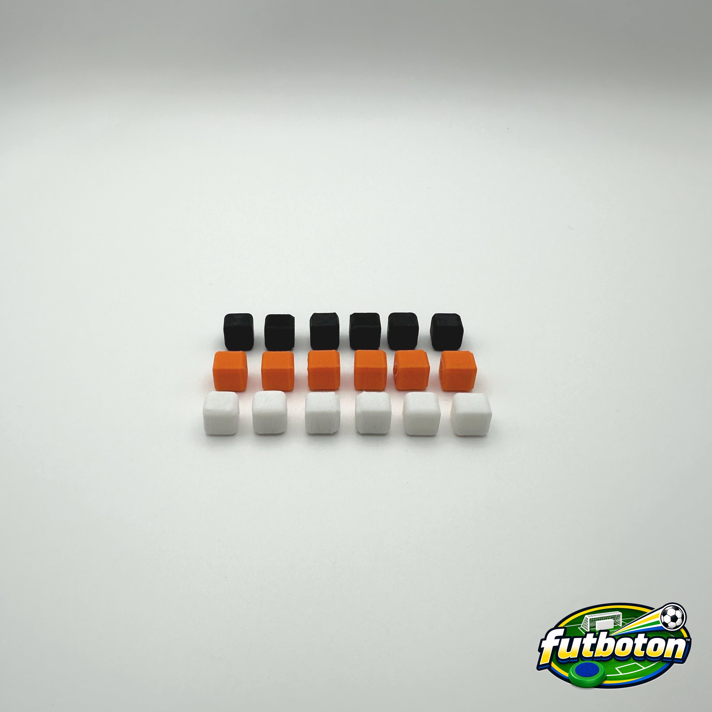 Futboton™ Game Dice — 3D Printed Multicolor (Pack of 18)