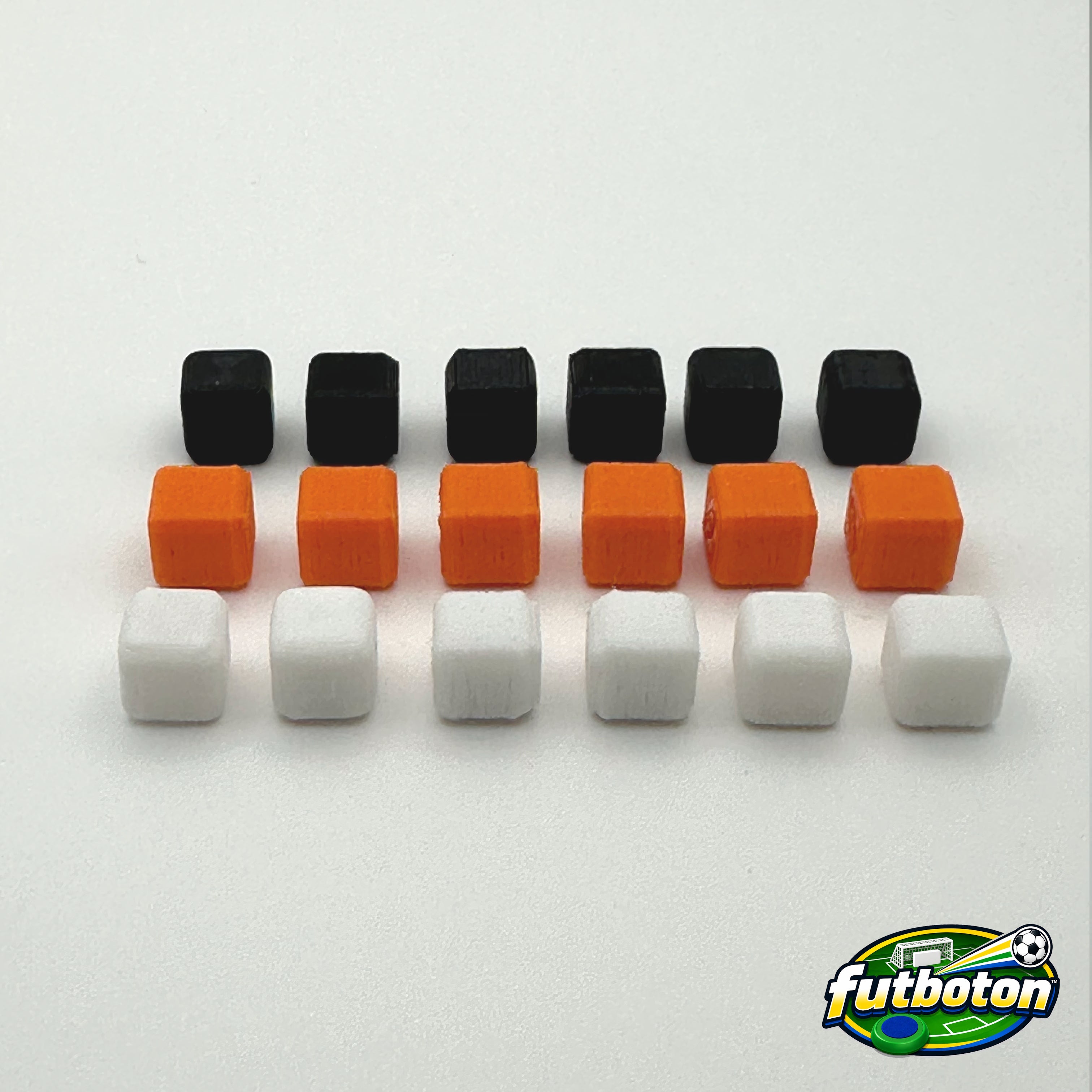 Futboton™ Game Dice — 3D Printed Multicolor (Pack of 18)