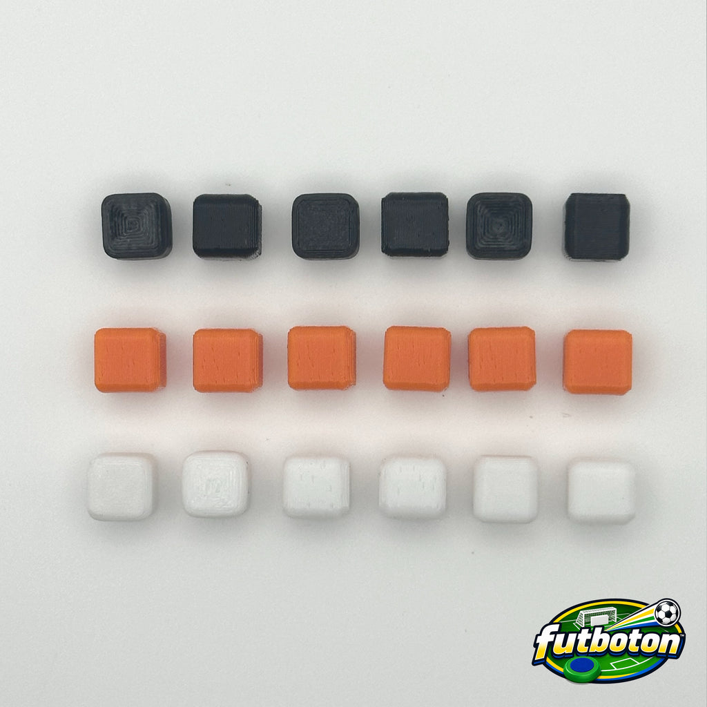 Futboton™ Game Dice — 3D Printed Multicolor (Pack of 18)