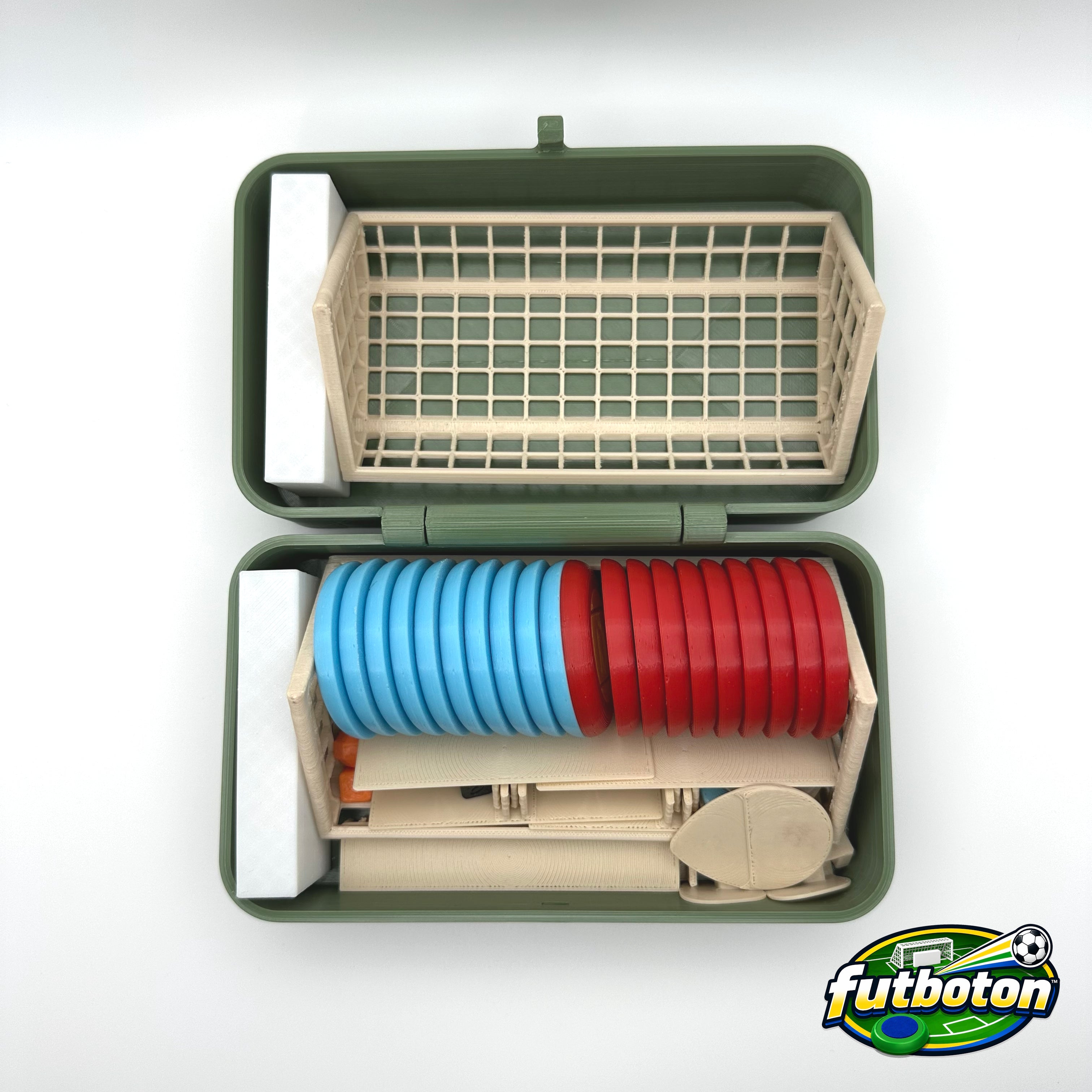 Futboton™ Complete Pro Match Set with Case – 3D Printed Tabletop Football Game