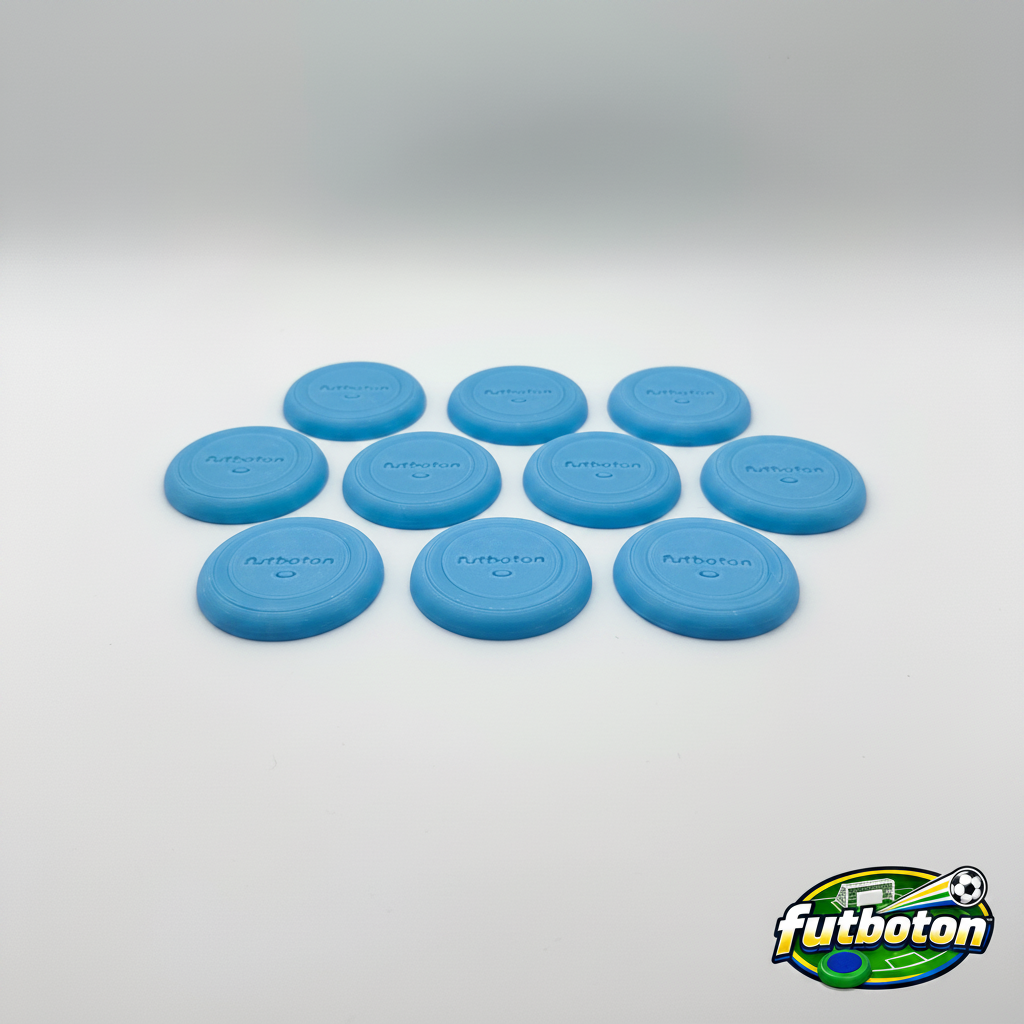 Futboton™ Player Buttons and Caps – 3D Printed (Pack of 10)