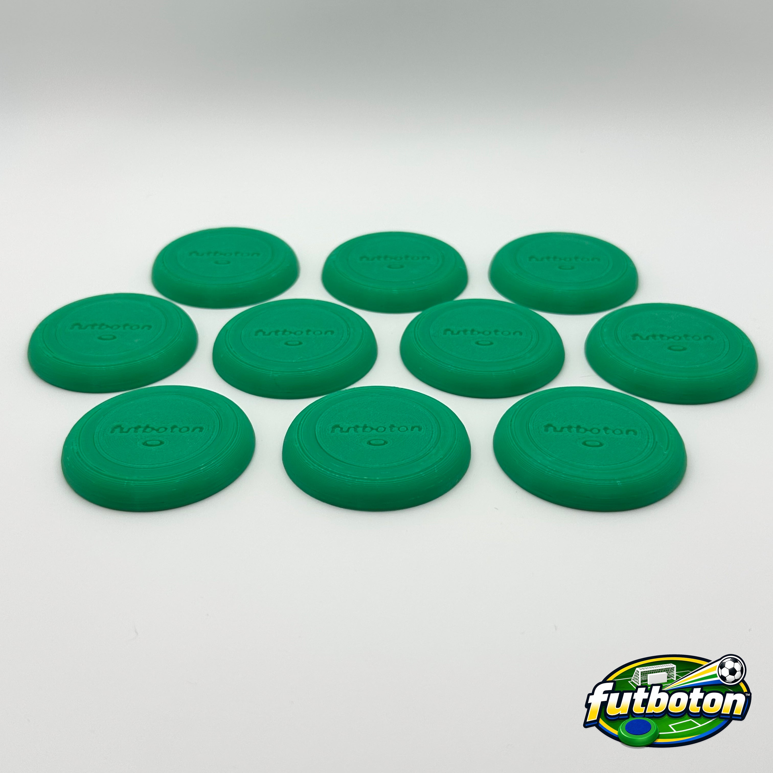 Futboton™ Player Buttons and Caps – 3D Printed (Pack of 10)
