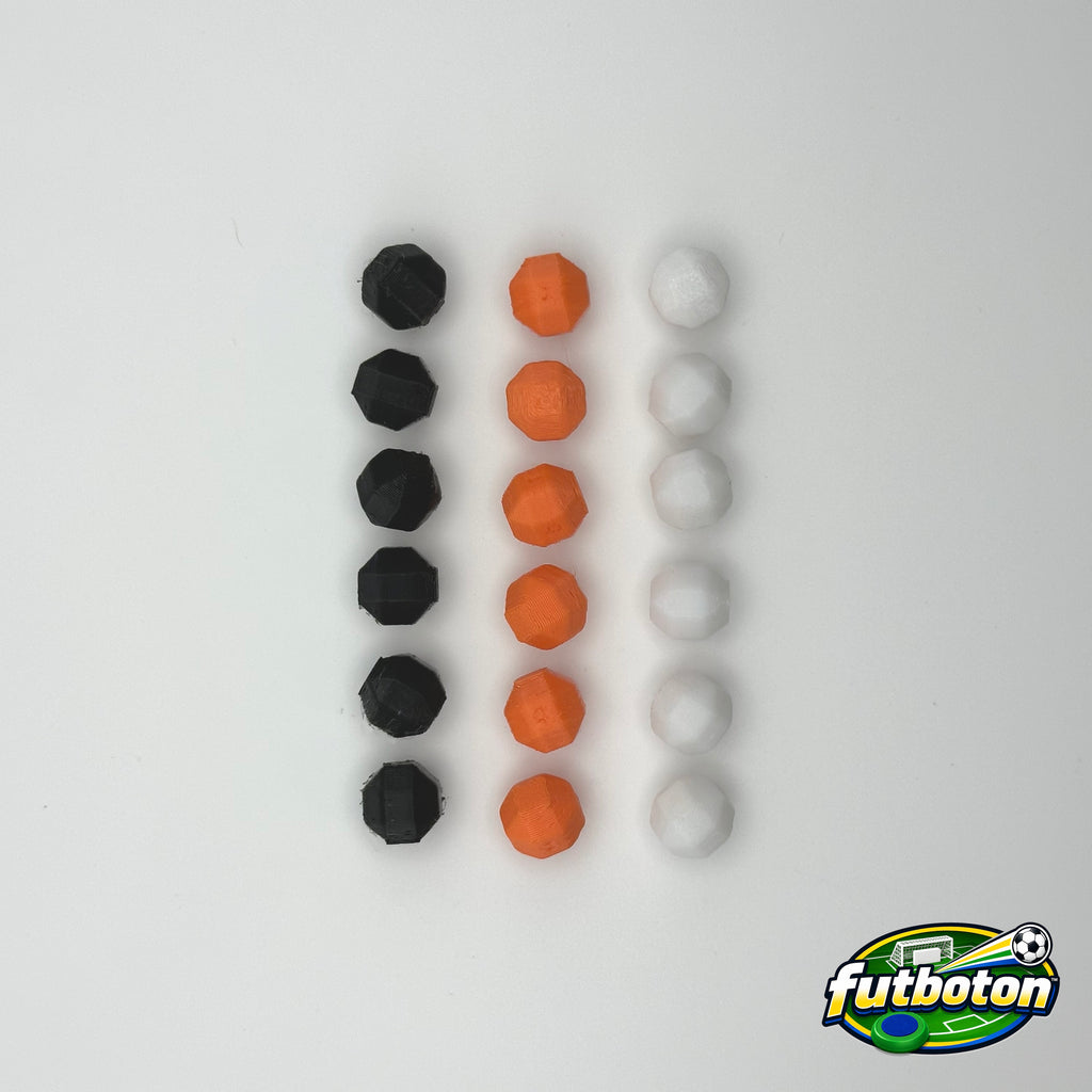 Futboton™ Hexaball Pro – 3D Printed Multicolor (Pack of 18)