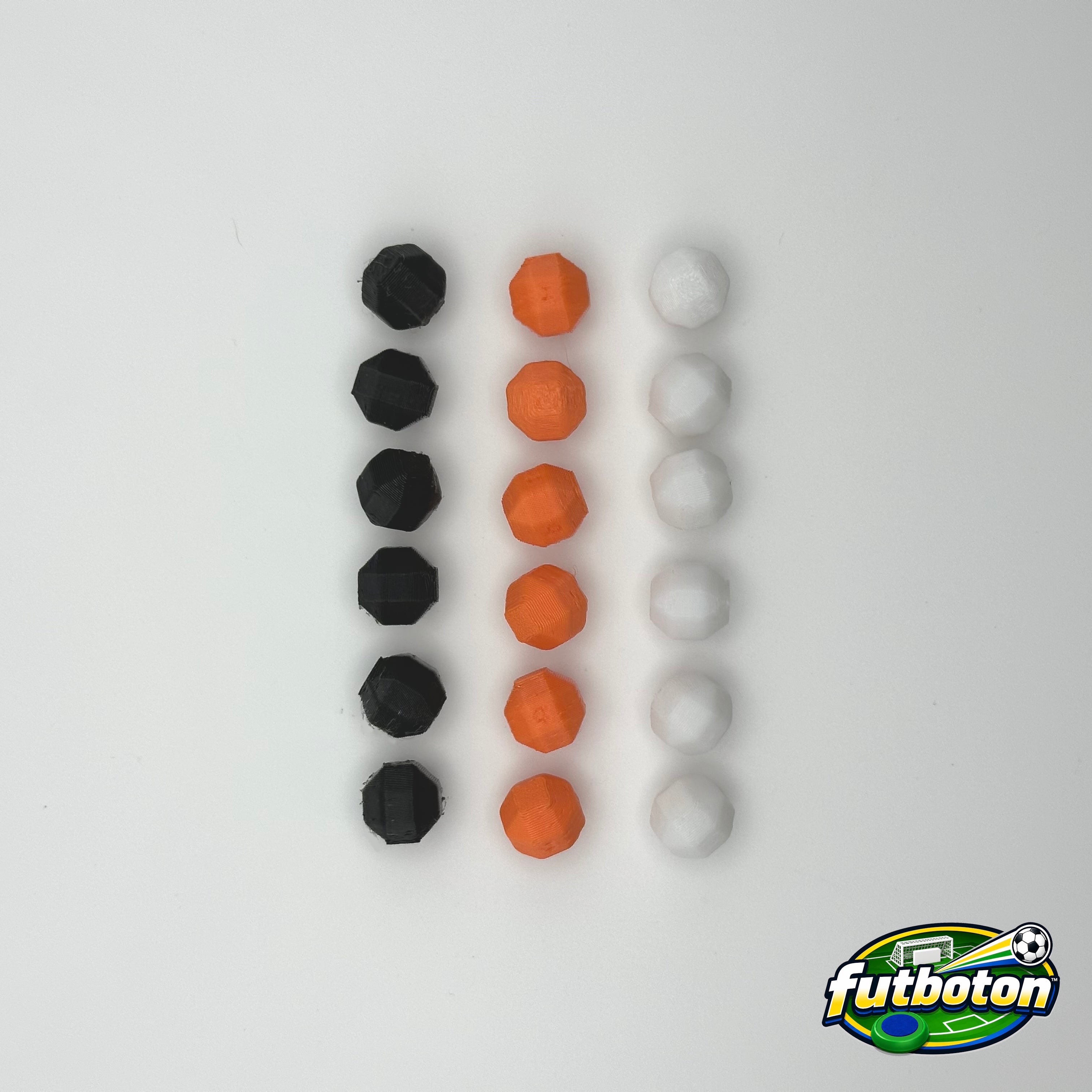 Futboton™ Hexaball Pro – 3D Printed Multicolor (Pack of 18)