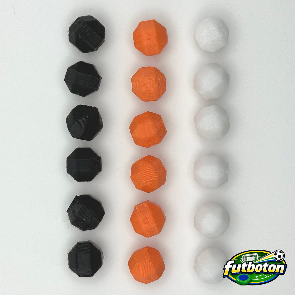 Futboton™ Hexaball Pro – 3D Printed Multicolor (Pack of 18)