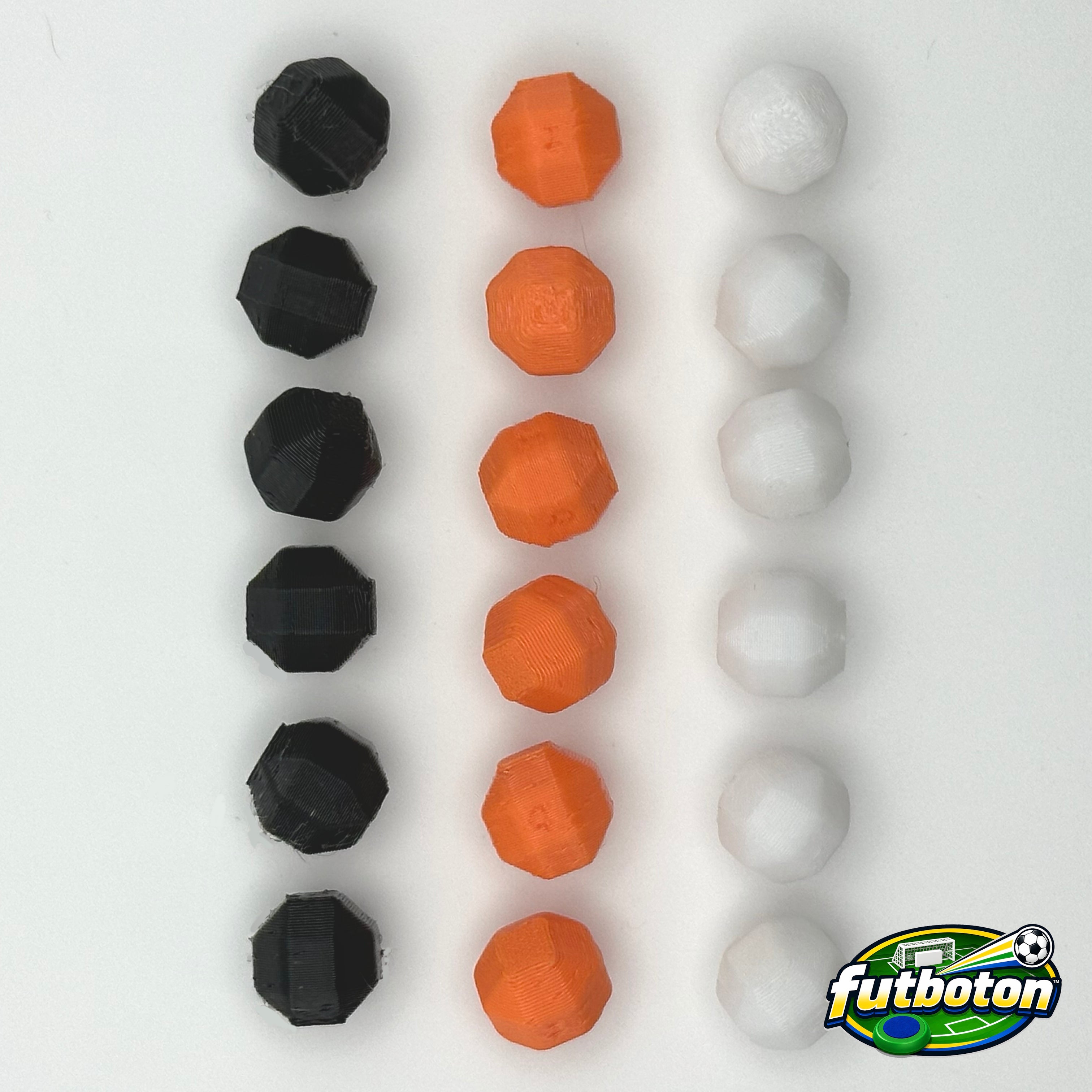 Futboton™ Hexaball Pro – 3D Printed Multicolor (Pack of 18)