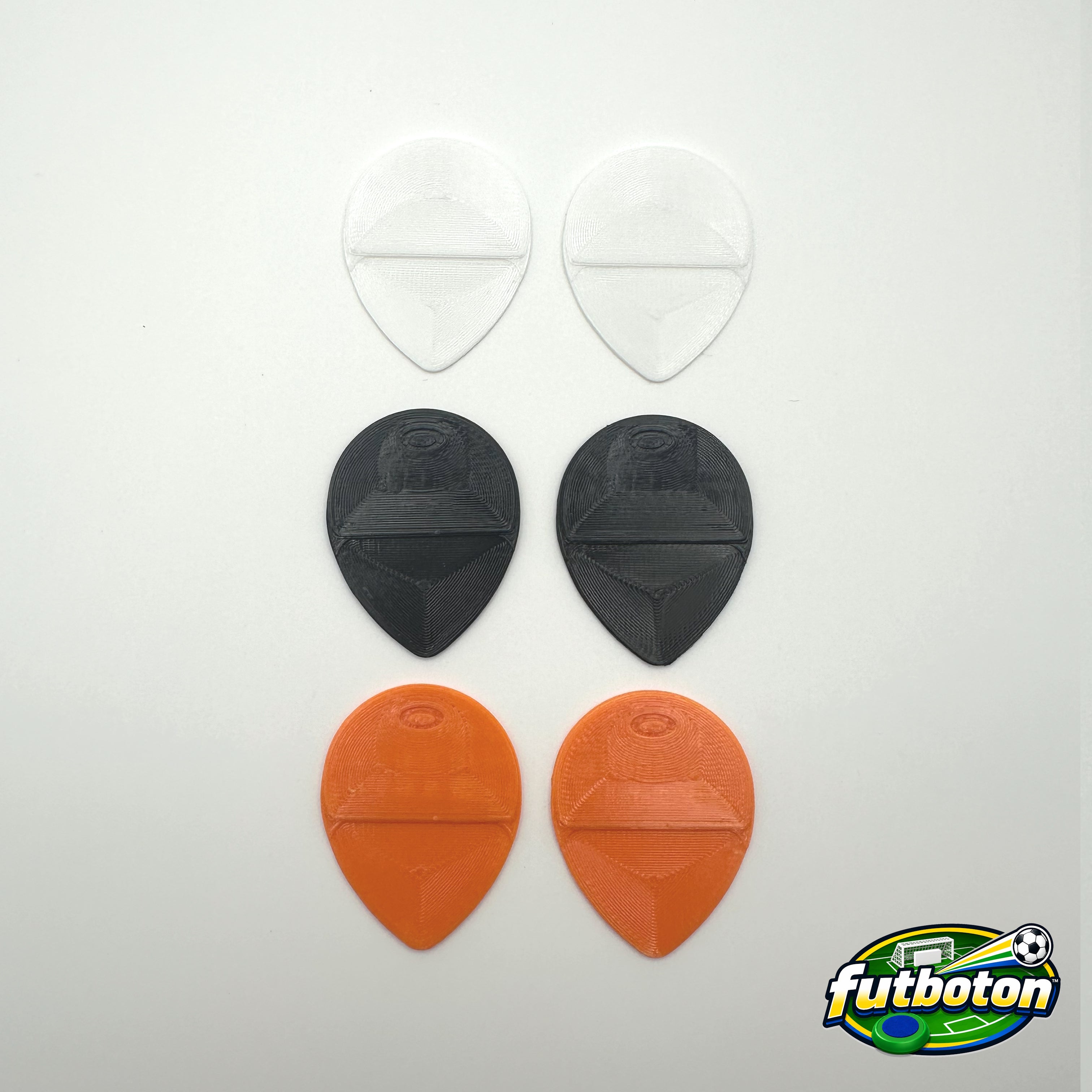 Futboton™ Player Picks – 3D Printed Multicolor Pack of 6